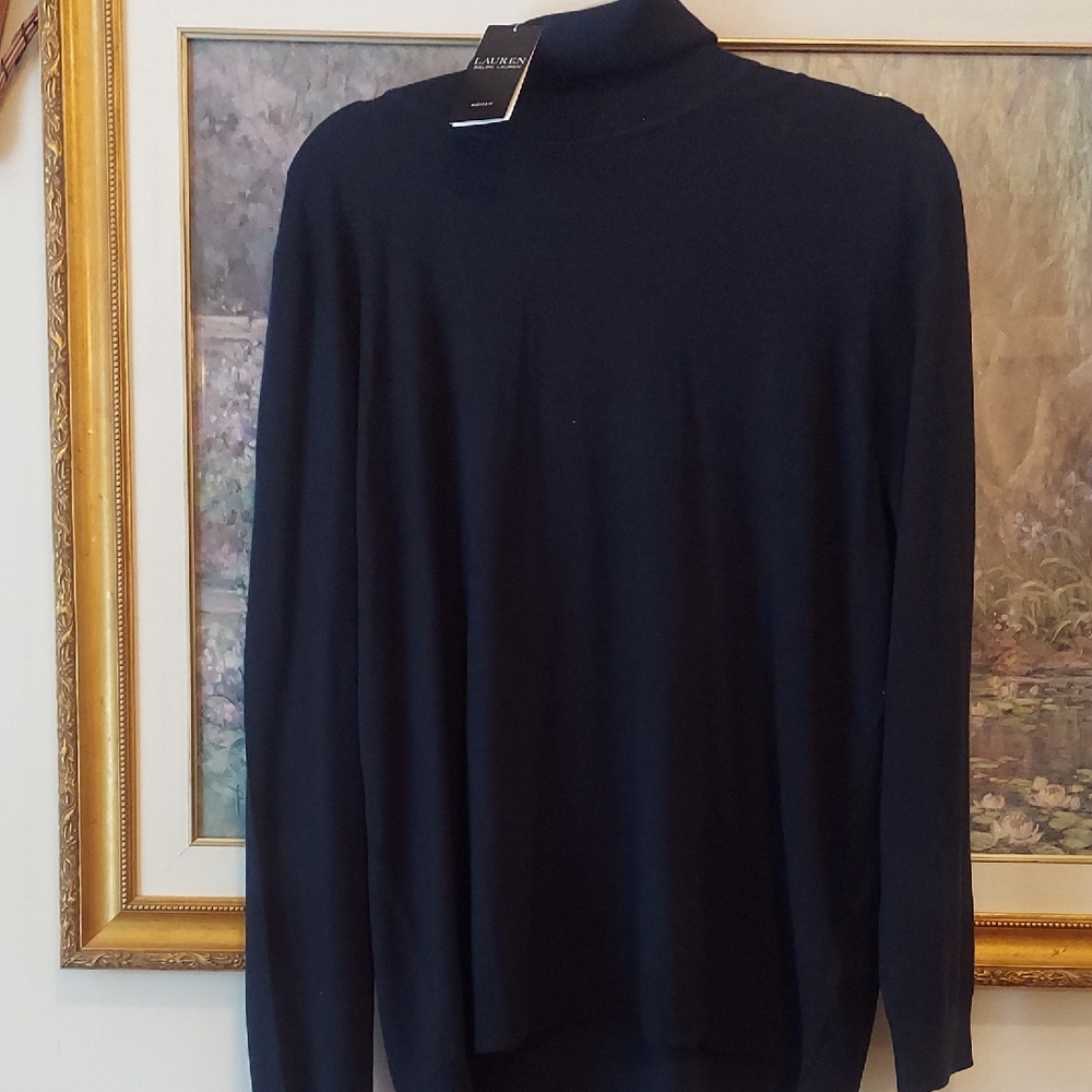 Ralph Lauren Men's Navy Turtleneck Sweater